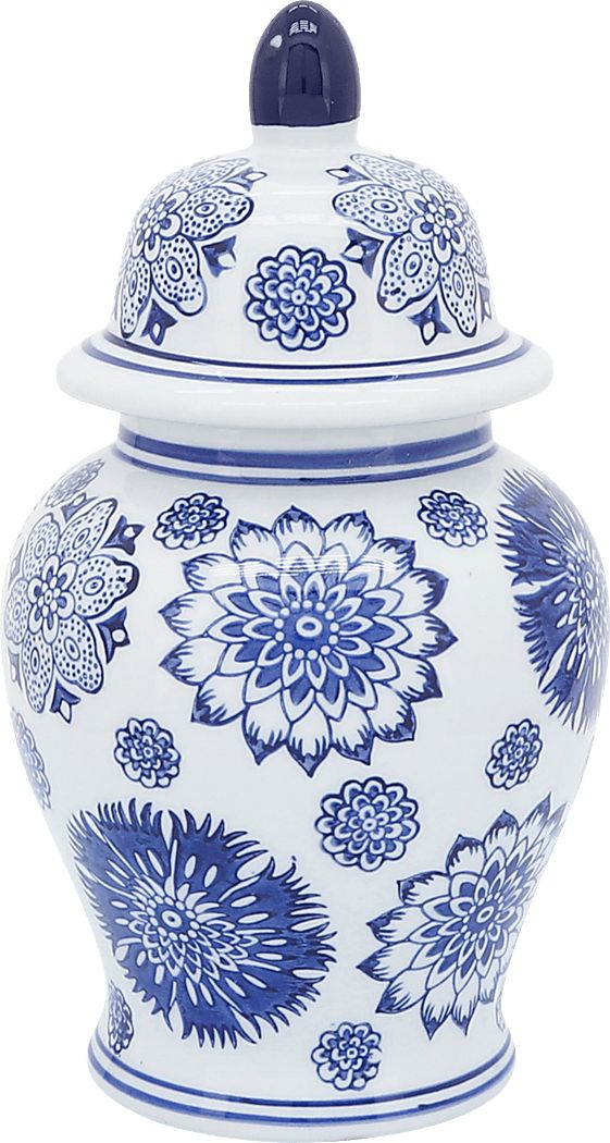 Merlle Blue Temple Jar