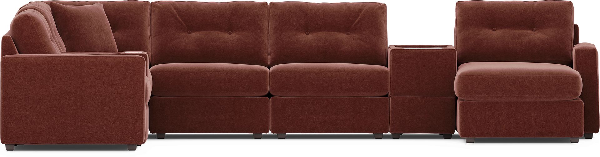 Merlot 8 Pc Power Reclining ModularOne with Media Consoles - Image 3