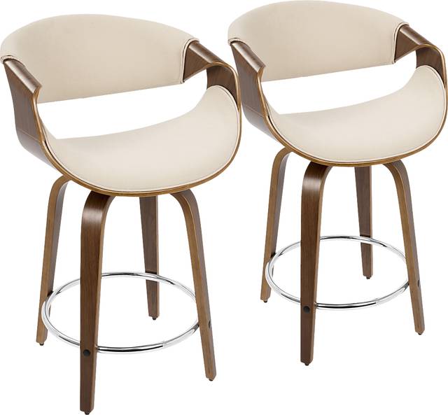 Mermod Cream Counter Height Stool, Set of 2 - Thumbnail - Image 1