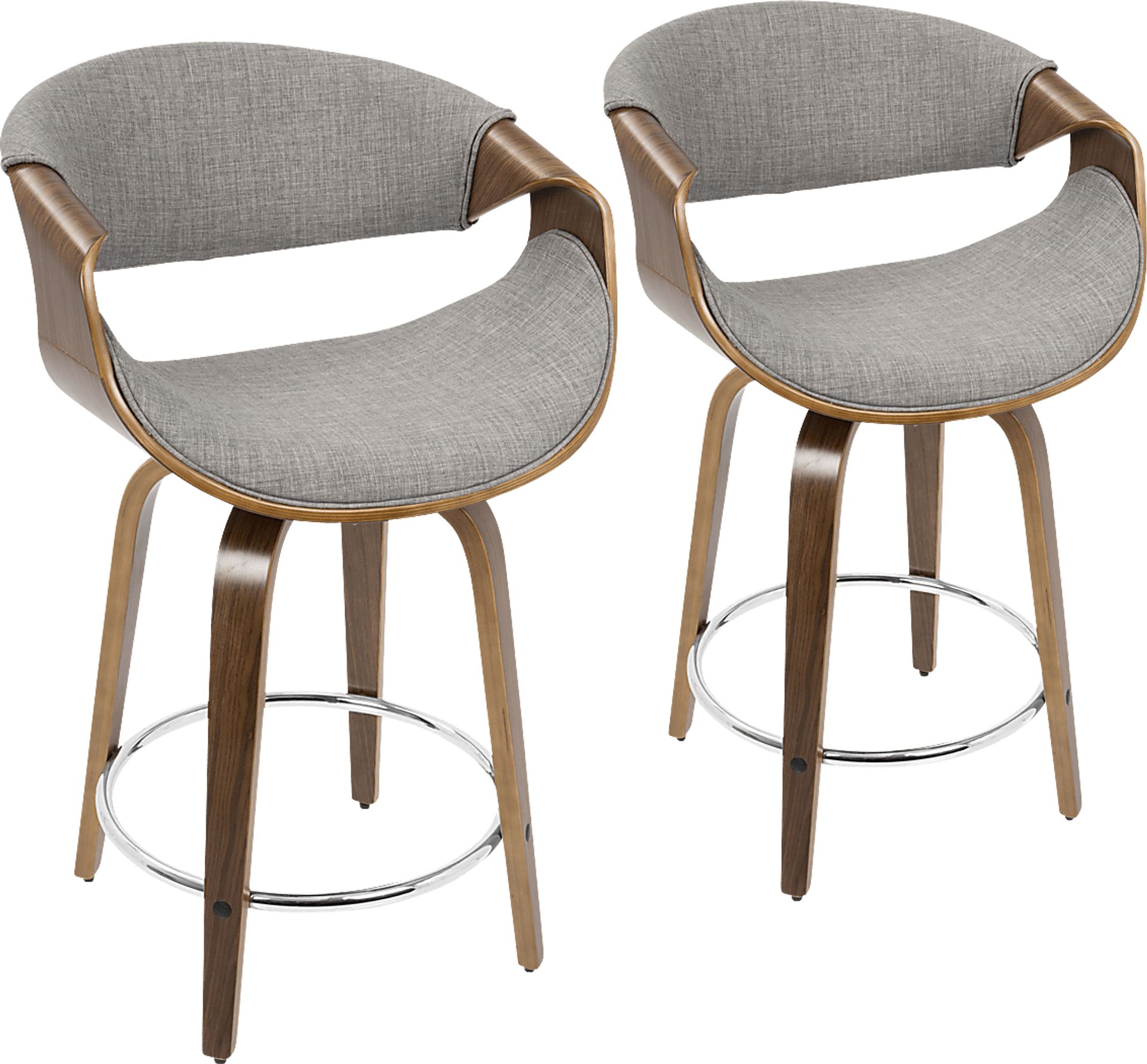Mermod Gray Counter Height Stool, Set of 2 - Image 1