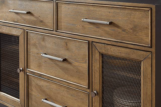 Merna Falls Oak 2 Pc Server with Hutch - Thumbnail - Image 4