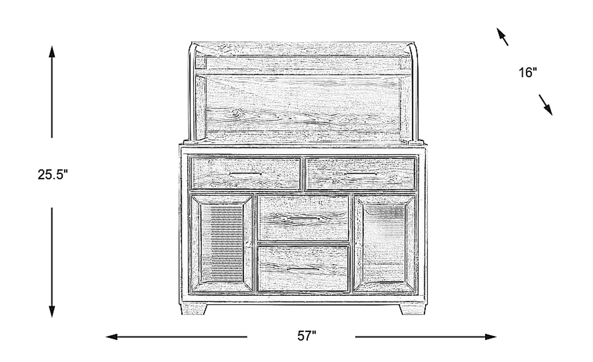 Dimension Image. Please refer to the Dimension Tab on this page for dimension details.
