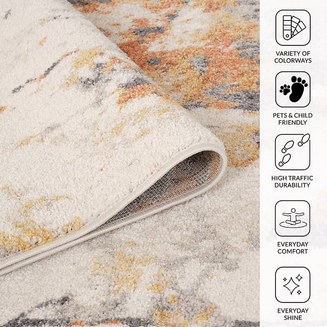 Merrane Orange 2'7 x 9' Runner Rug - Thumbnail - Image 3