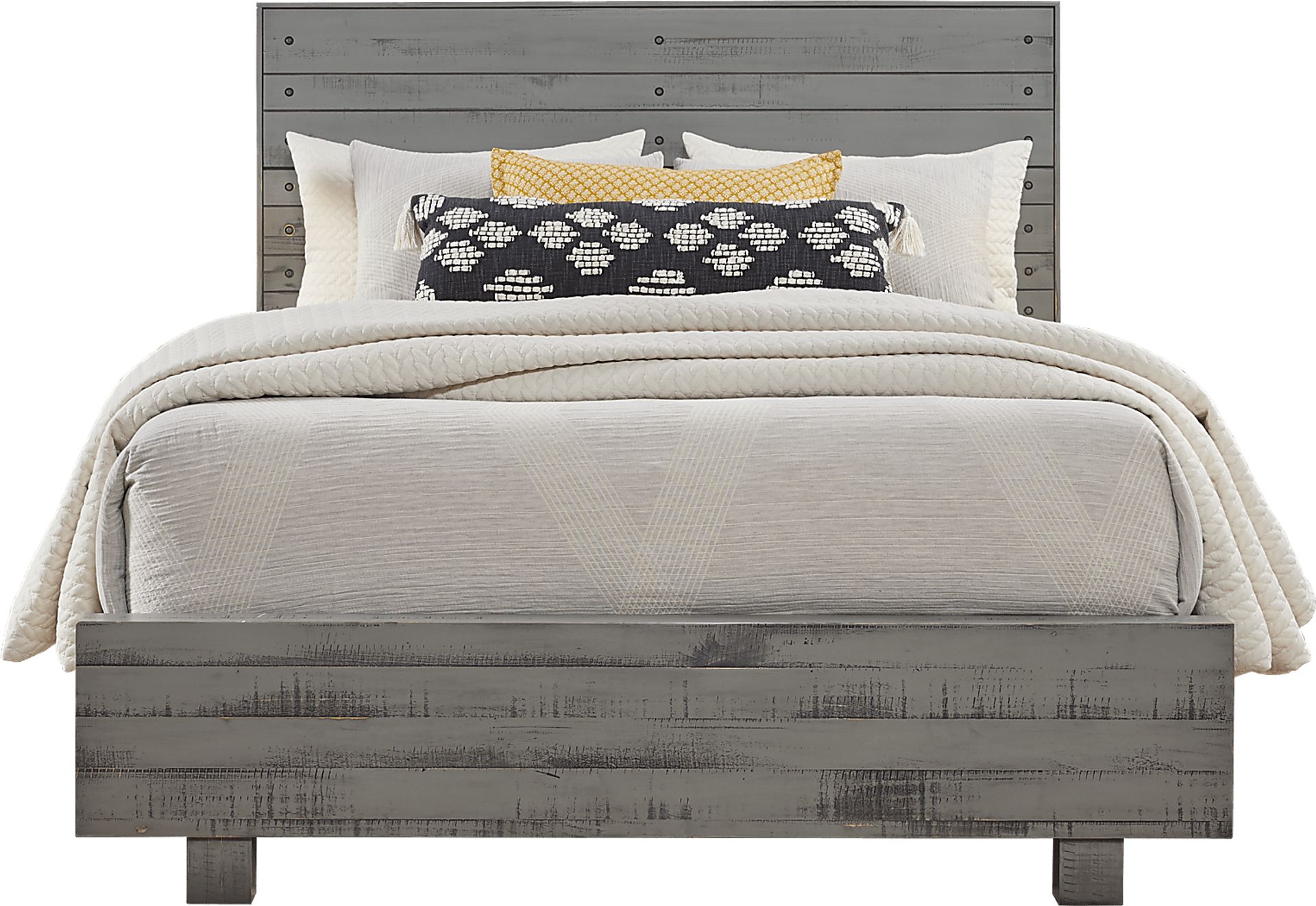 Merriwood Hills Gray 7 Pc King Panel Bedroom - Image 2