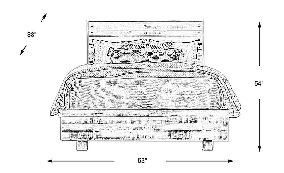 Merriwood Hills Gray 3 Pc Queen Panel Bed