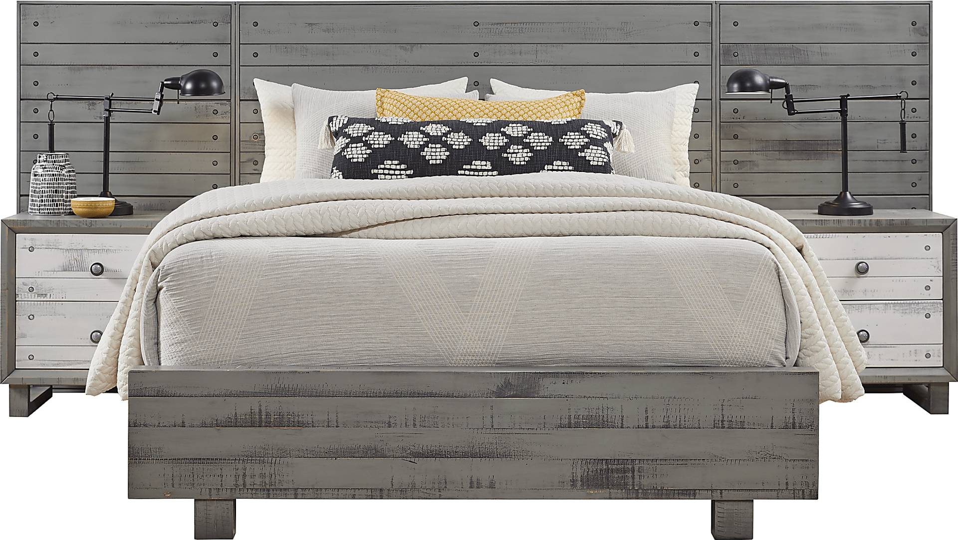7 pc queen wall bed