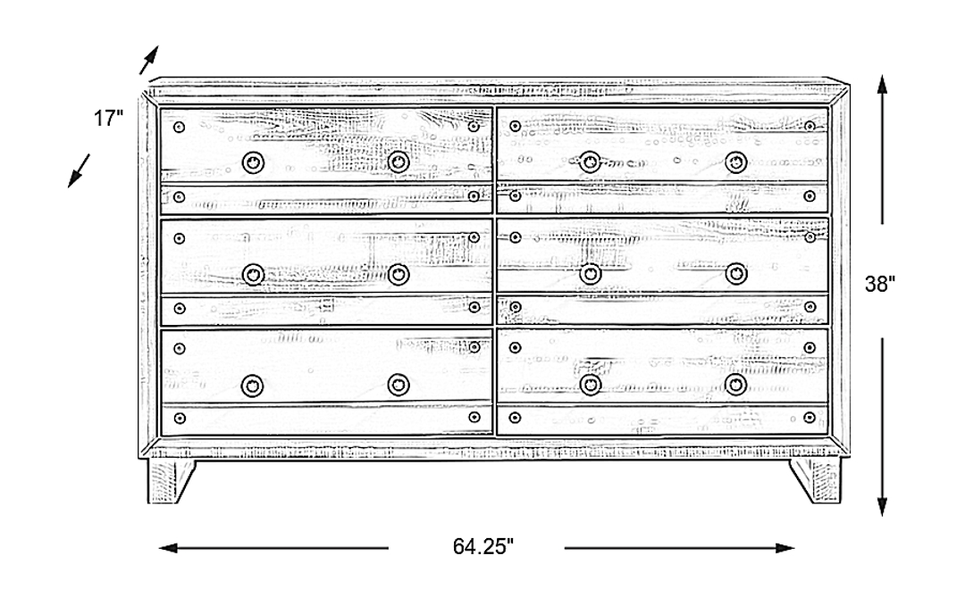 Merriwood Hills Gray Dresser
