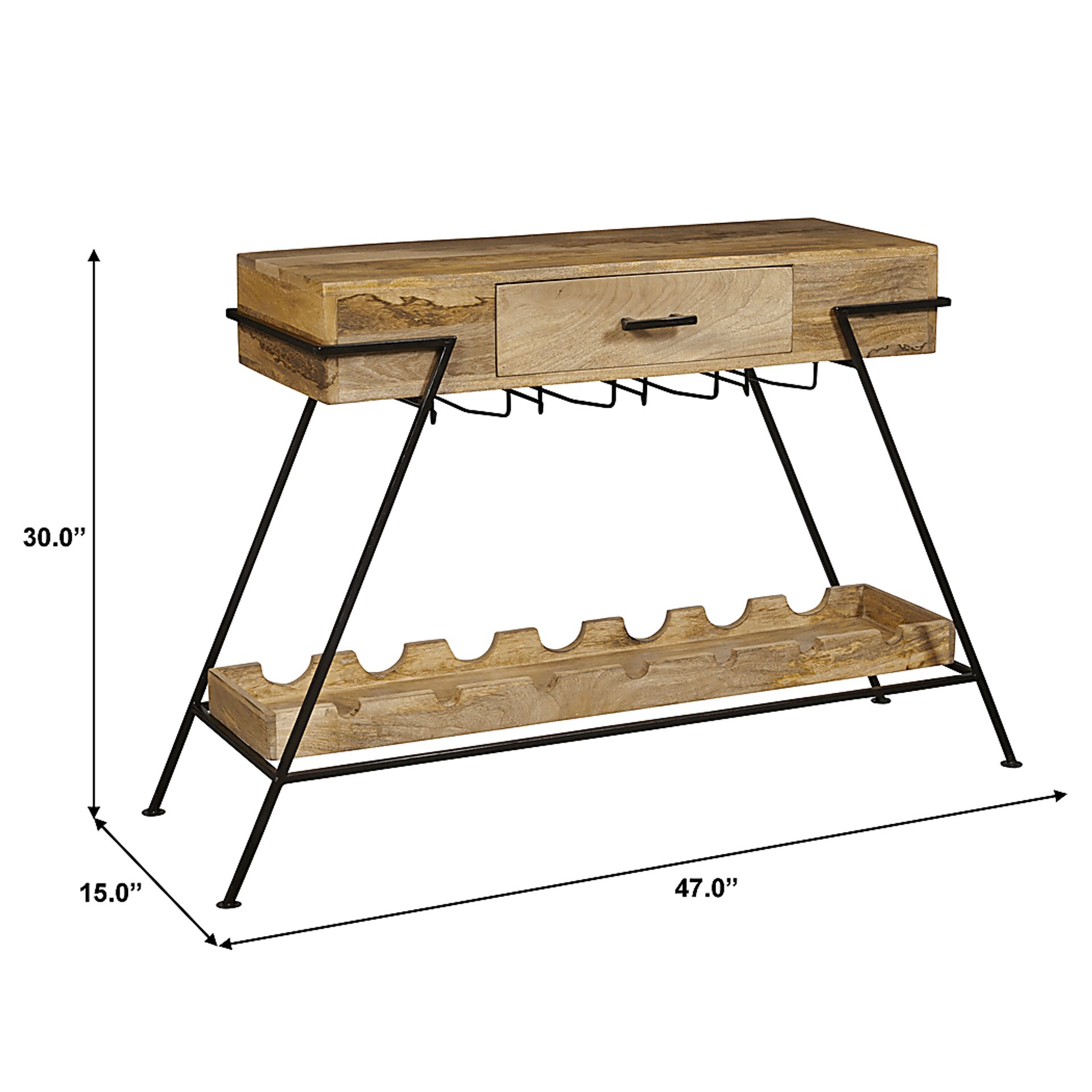 Merroway Brown Bar Cart - Image 10