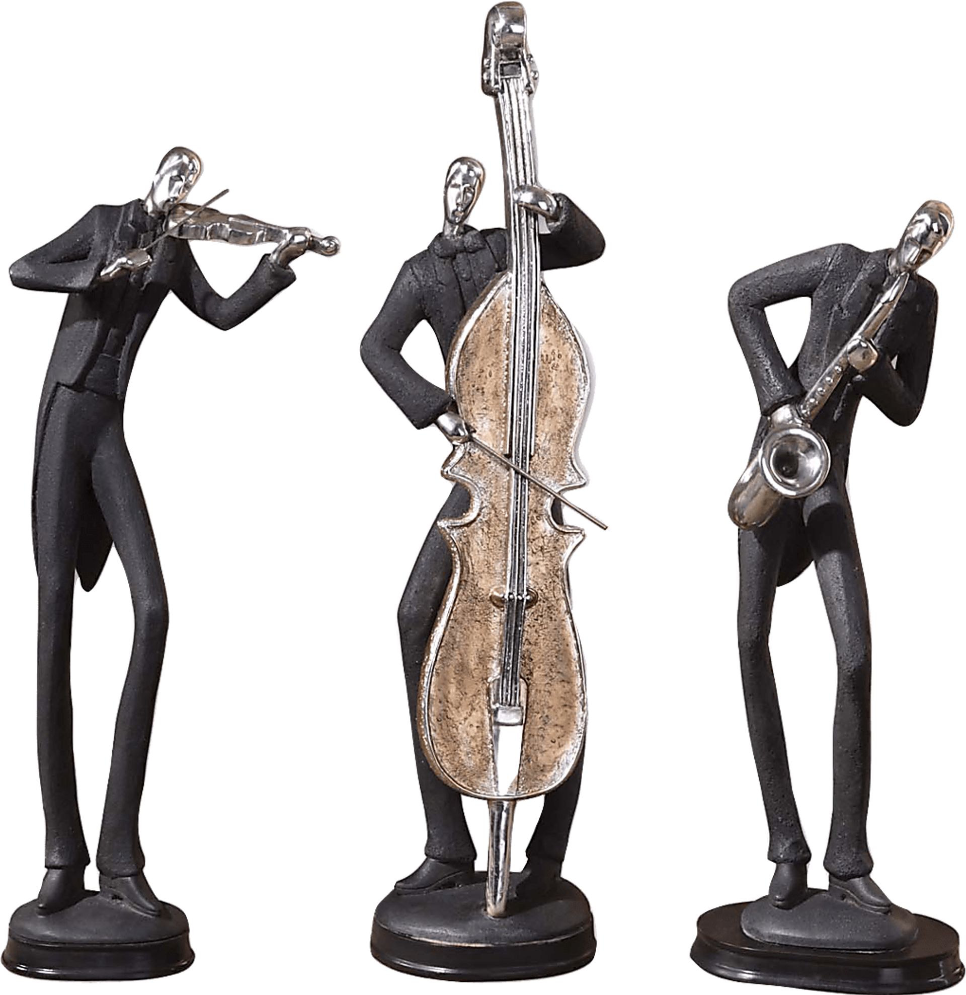 Merwina Black Figurine, Set of 3 - Image 1