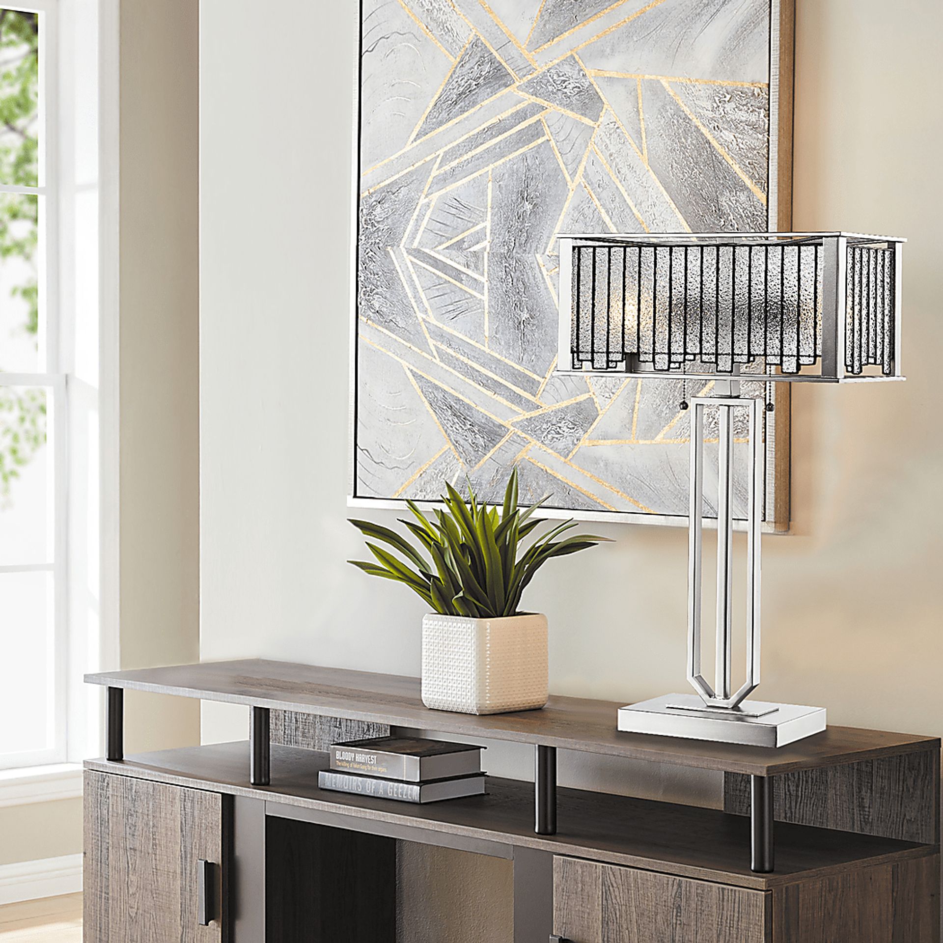 Mesa Alley Silver Lamp - Image 2