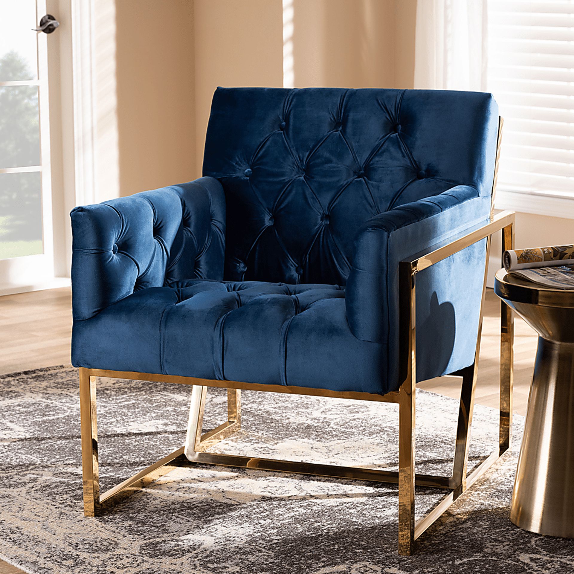 Mesbury Navy Accent Chair - Image 2