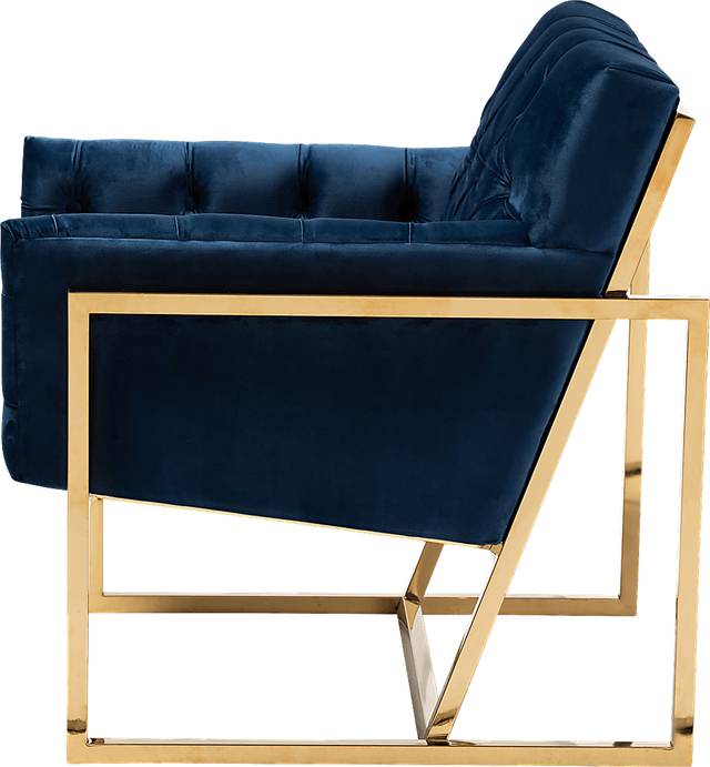 Mesbury Navy Accent Chair - Thumbnail - Image 4
