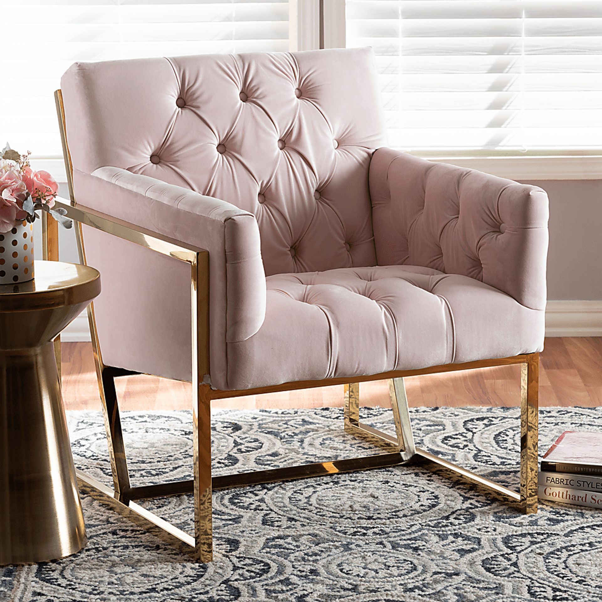 Mesbury Pink Accent Chair - Image 2