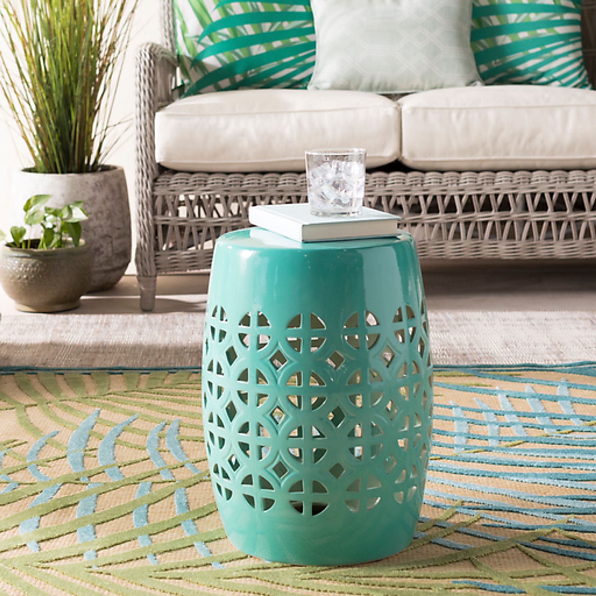 Mesi Aqua Outdoor Stool - Image 2