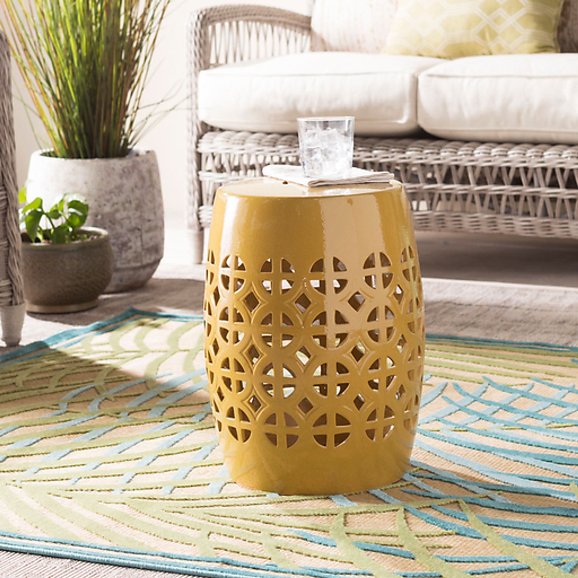 Mesi Dijon Outdoor Stool - Image 2