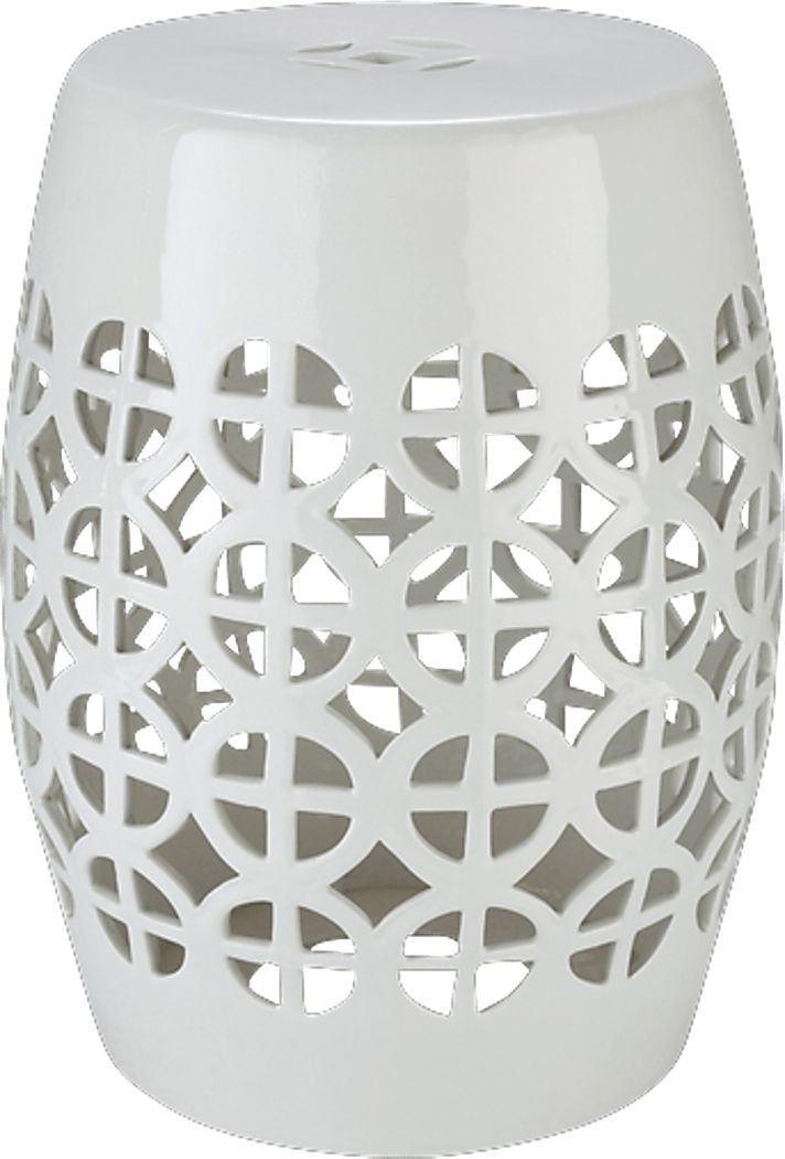 Mesi White Outdoor Stool