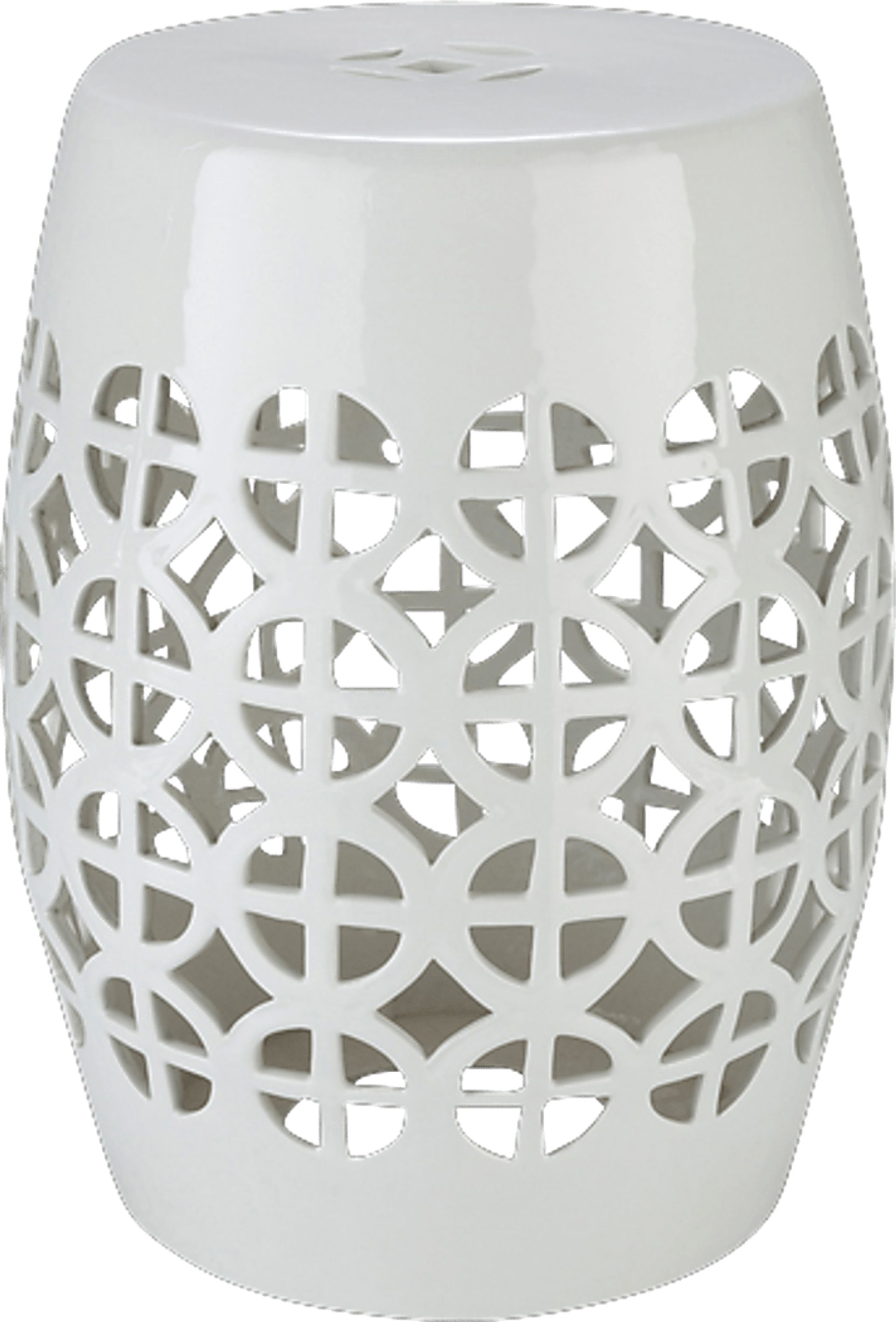 Mesi White Outdoor Stool - Image 1