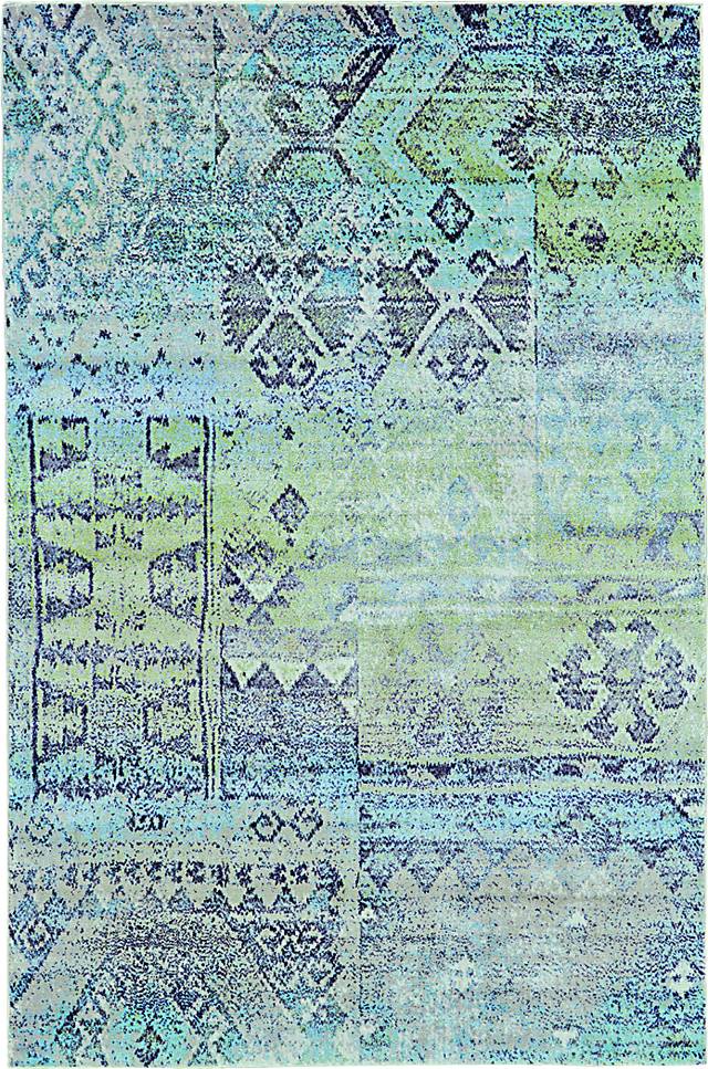 Mesopotamian Script Mint 5' x 8' Rug - Thumbnail - Image 1