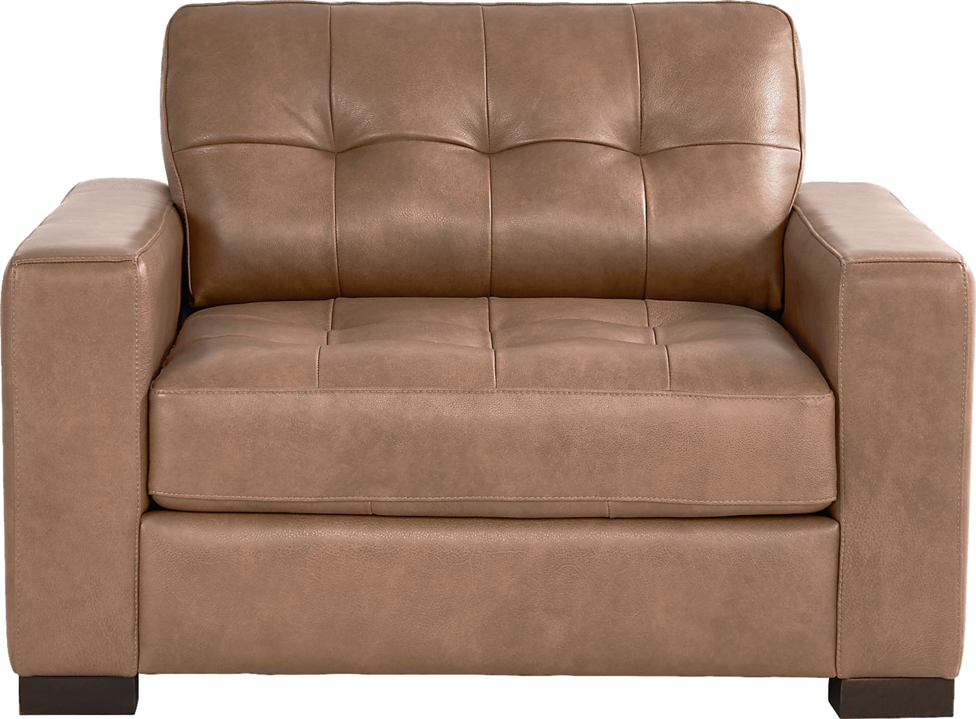 Messina Brown Leather Chair - Image 2
