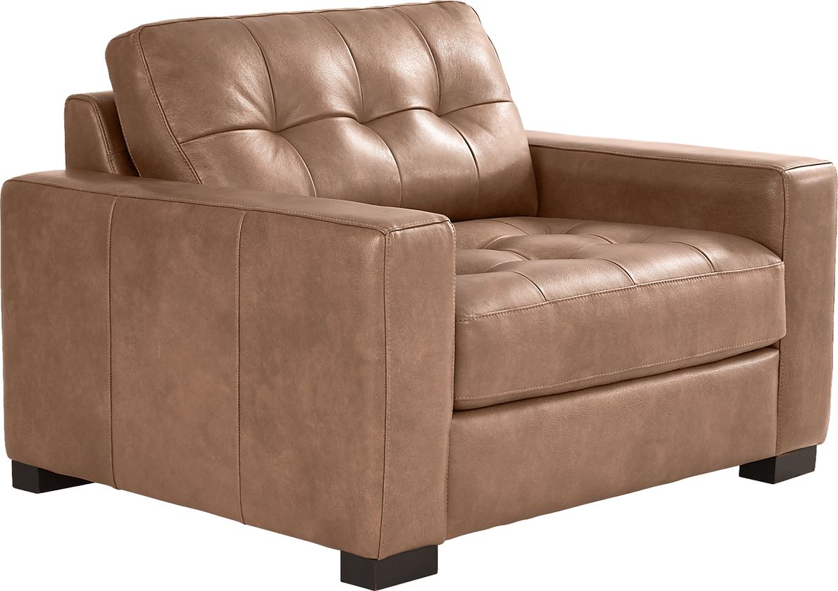Messina Brown Leather Chair - Rooms To Go