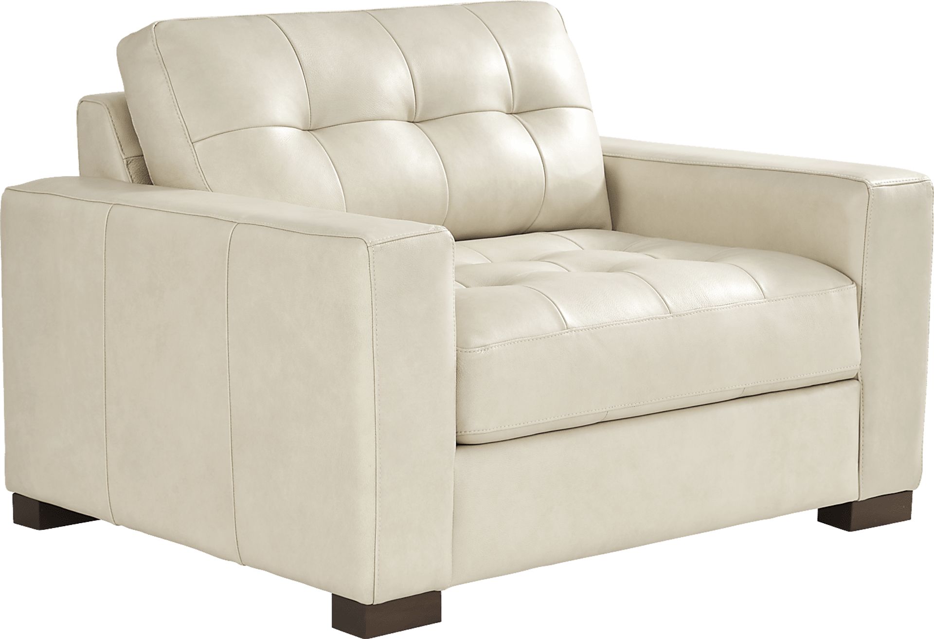 Messina Ivory Leather Chair - Image 1