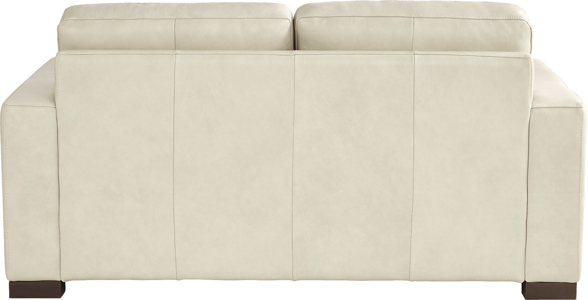 Messina Ivory Leather Loveseat - Image 3