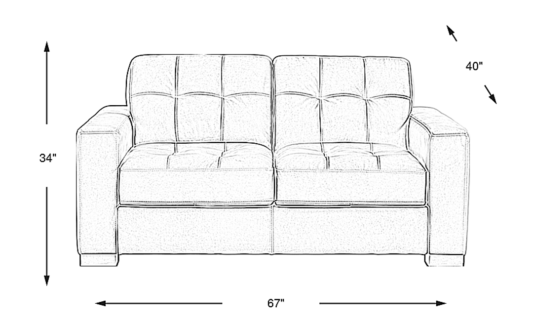 Messina Leather Loveseat
