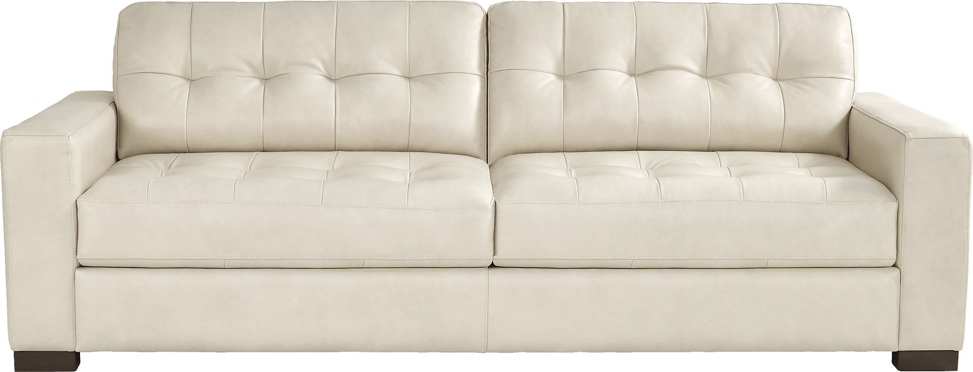 Messina Ivory Leather 5 Pc Living Room - Image 2