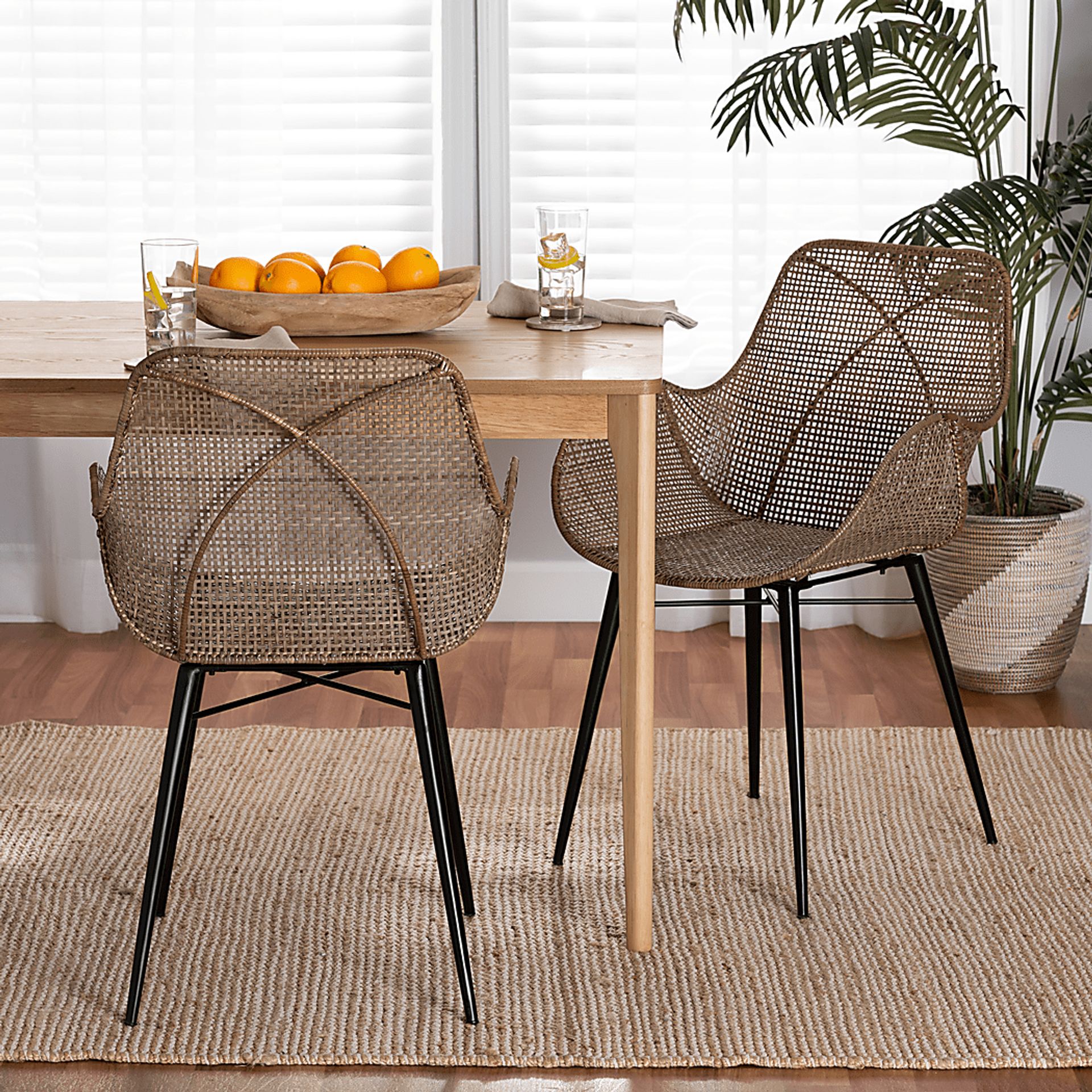 Messinia Brown Arm Chair, Set of 2 - Image 2