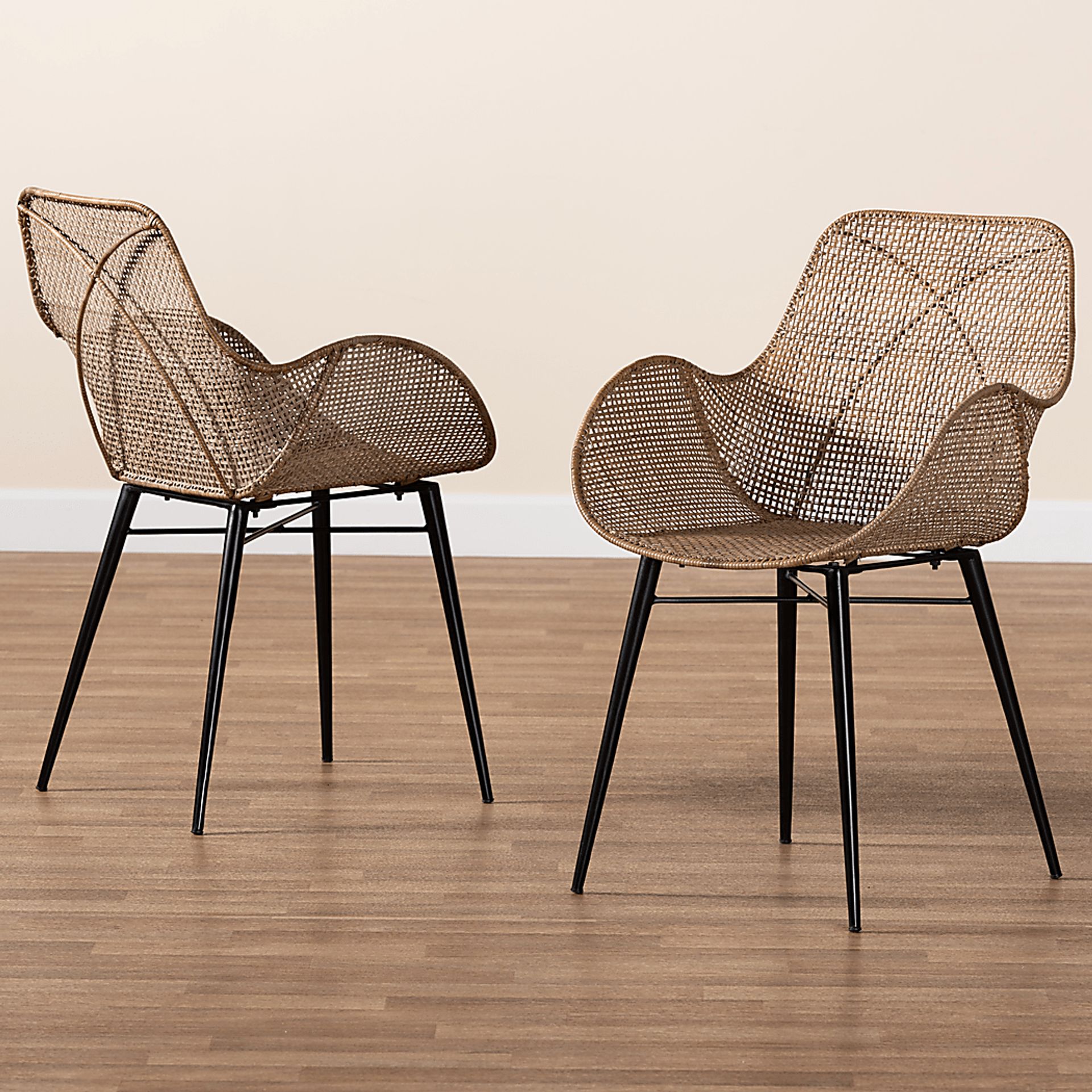 Messinia Brown Arm Chair, Set of 2 - Image 3
