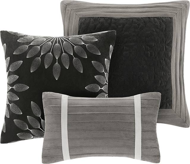 Metina Black 7 Pc California King Comforter Set - Thumbnail - Image 4
