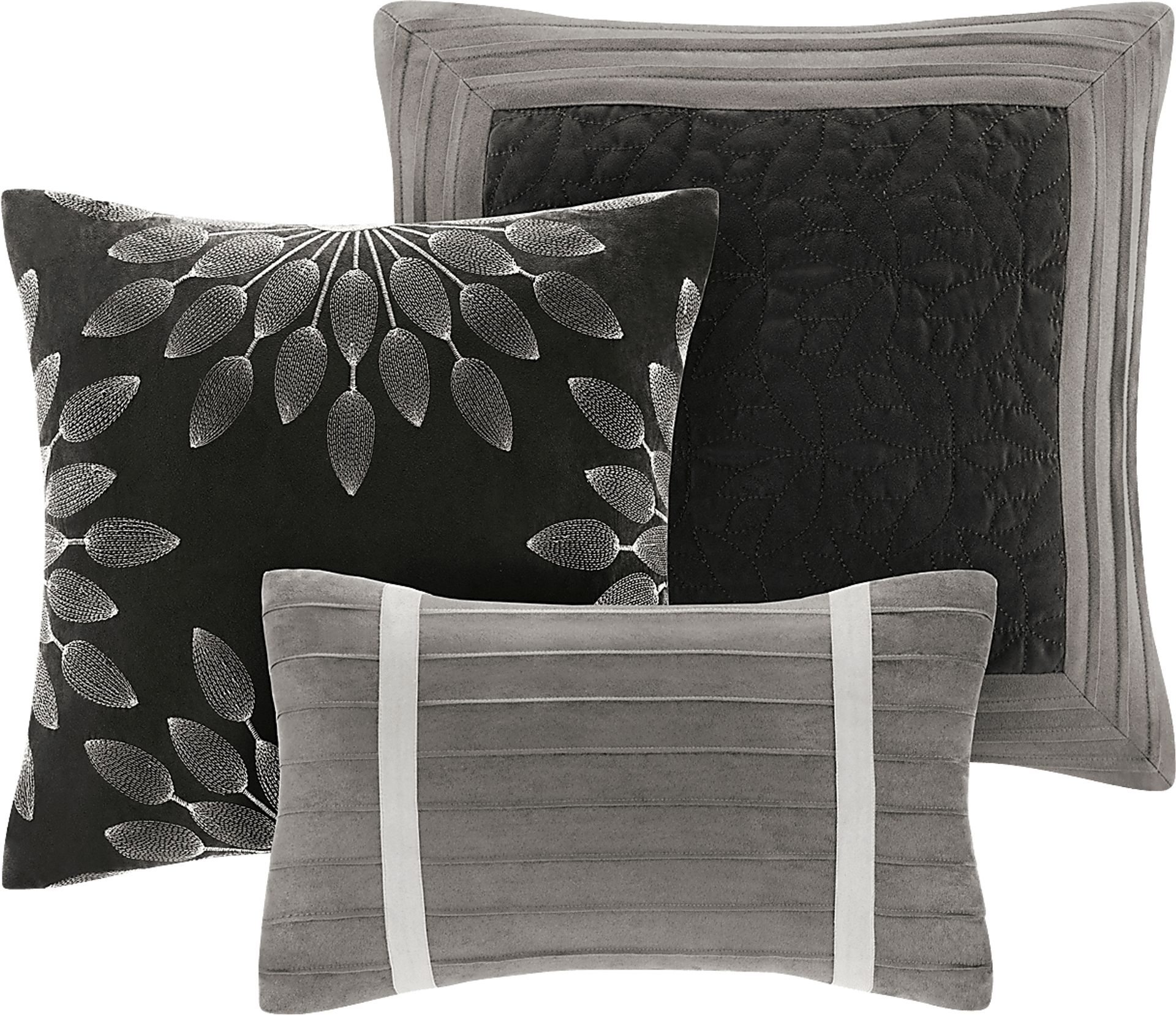 Metina Black 7 Pc California King Comforter Set - Image 4