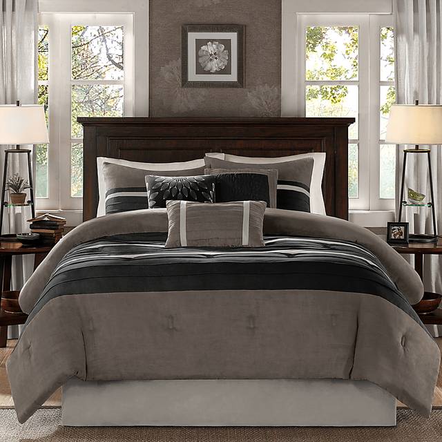 Metina Black 7 Pc California King Comforter Set - Thumbnail - Image 1