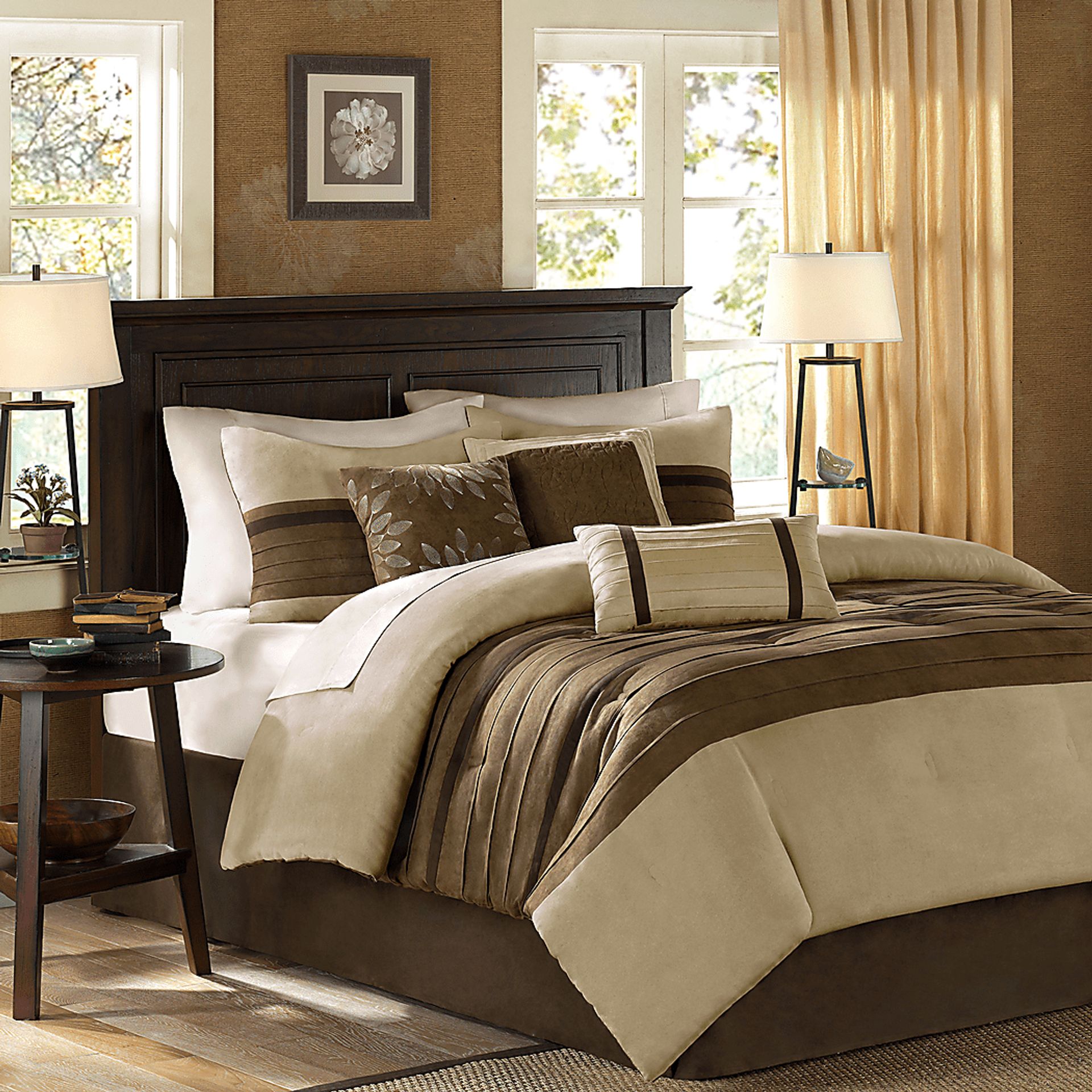 Metina Natural 7 Pc Queen Comforter Set - Image 2