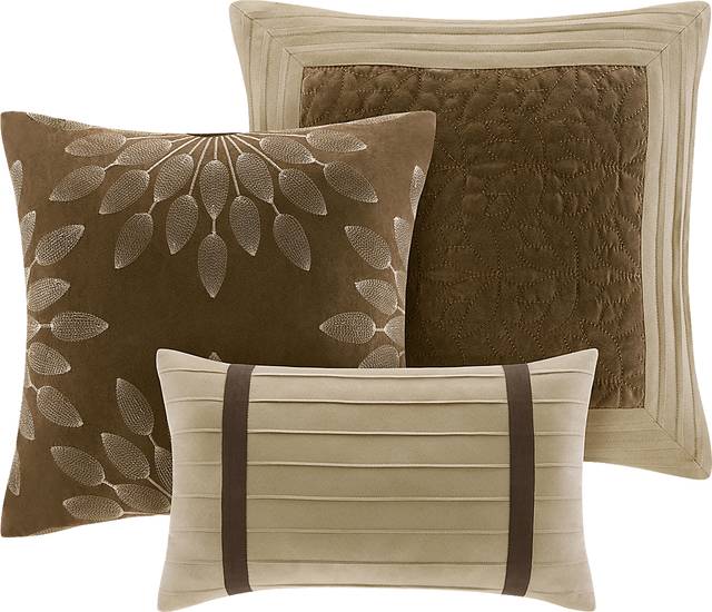 Metina Natural 7 Pc Queen Comforter Set - Thumbnail - Image 5