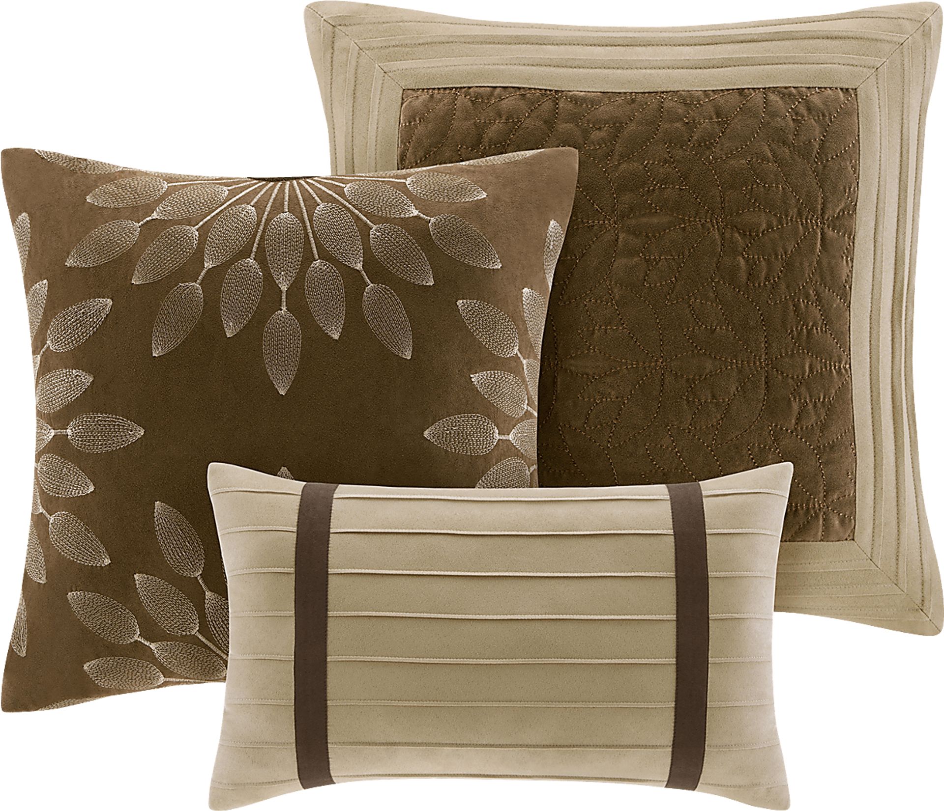 Metina Natural 7 Pc Queen Comforter Set - Image 5