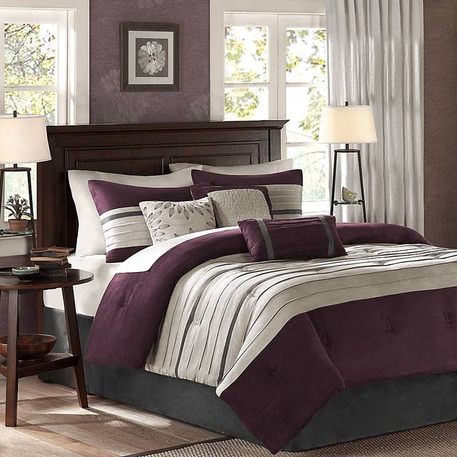 Metina Purple 7 Pc Queen Comforter Set - Thumbnail - Image 2