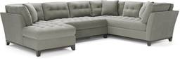 3 pc left arm chaise sectional