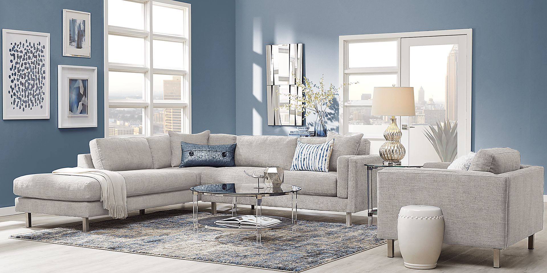 Metro Lounge Dove 2 Pc Sectional - Image 2
