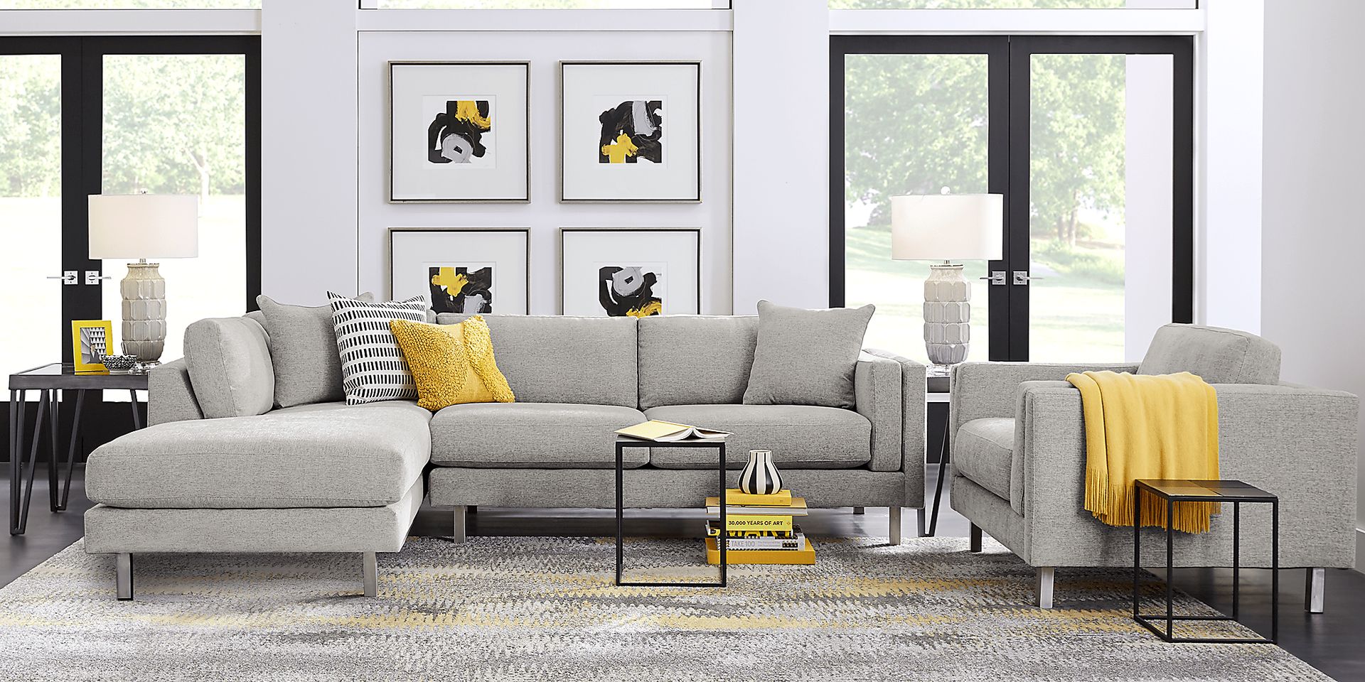 Metro Lounge Dove 2 Pc Sectional - Image 2
