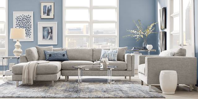 Metro Lounge Dove 5 Pc Sectional Living Room - Thumbnail - Image 1