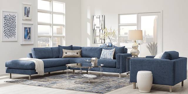 Metro Lounge Sapphire 5 Pc Sectional Living Room - Thumbnail - Image 1