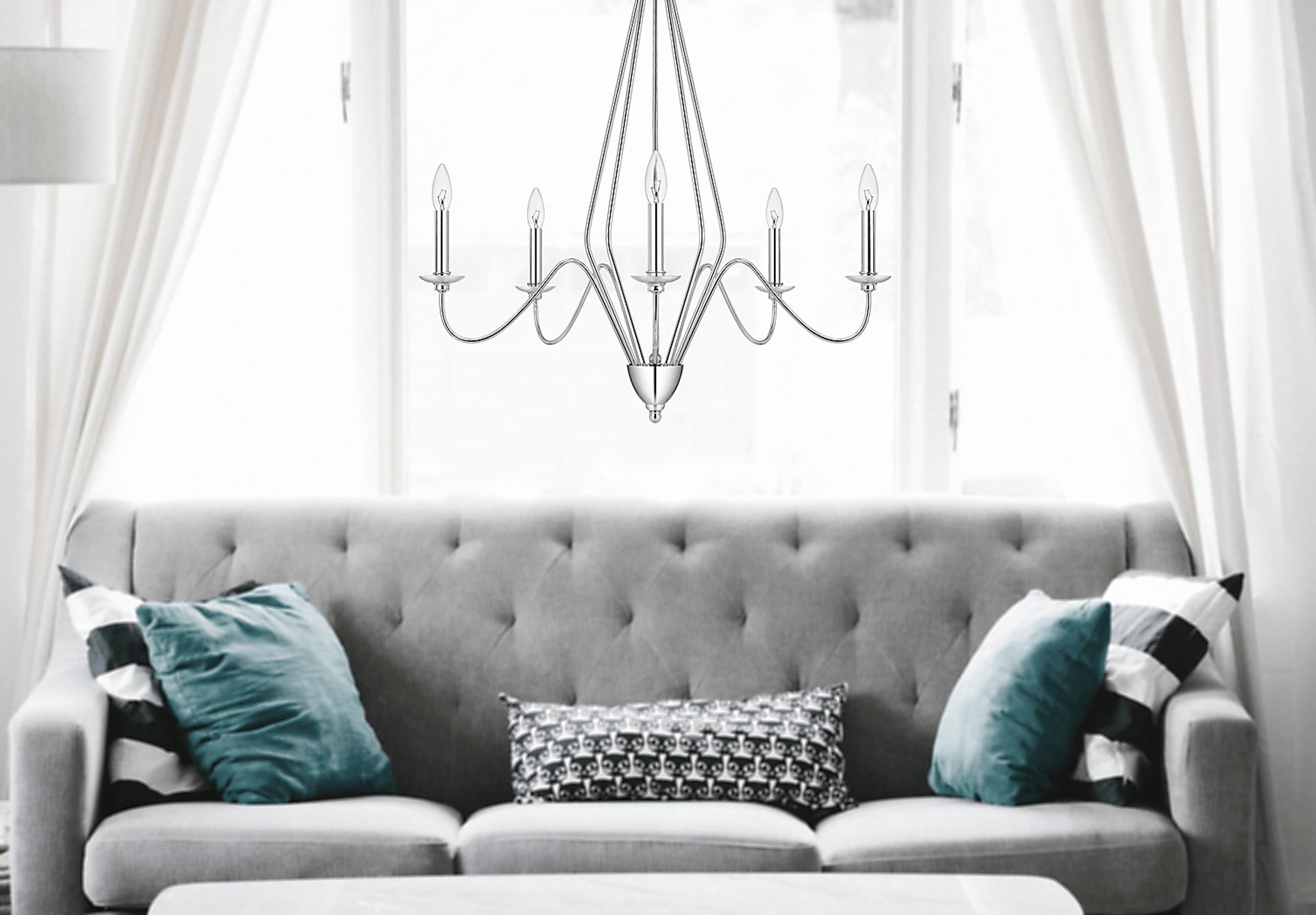 Metron Trail Chrome Chandelier - Image 2