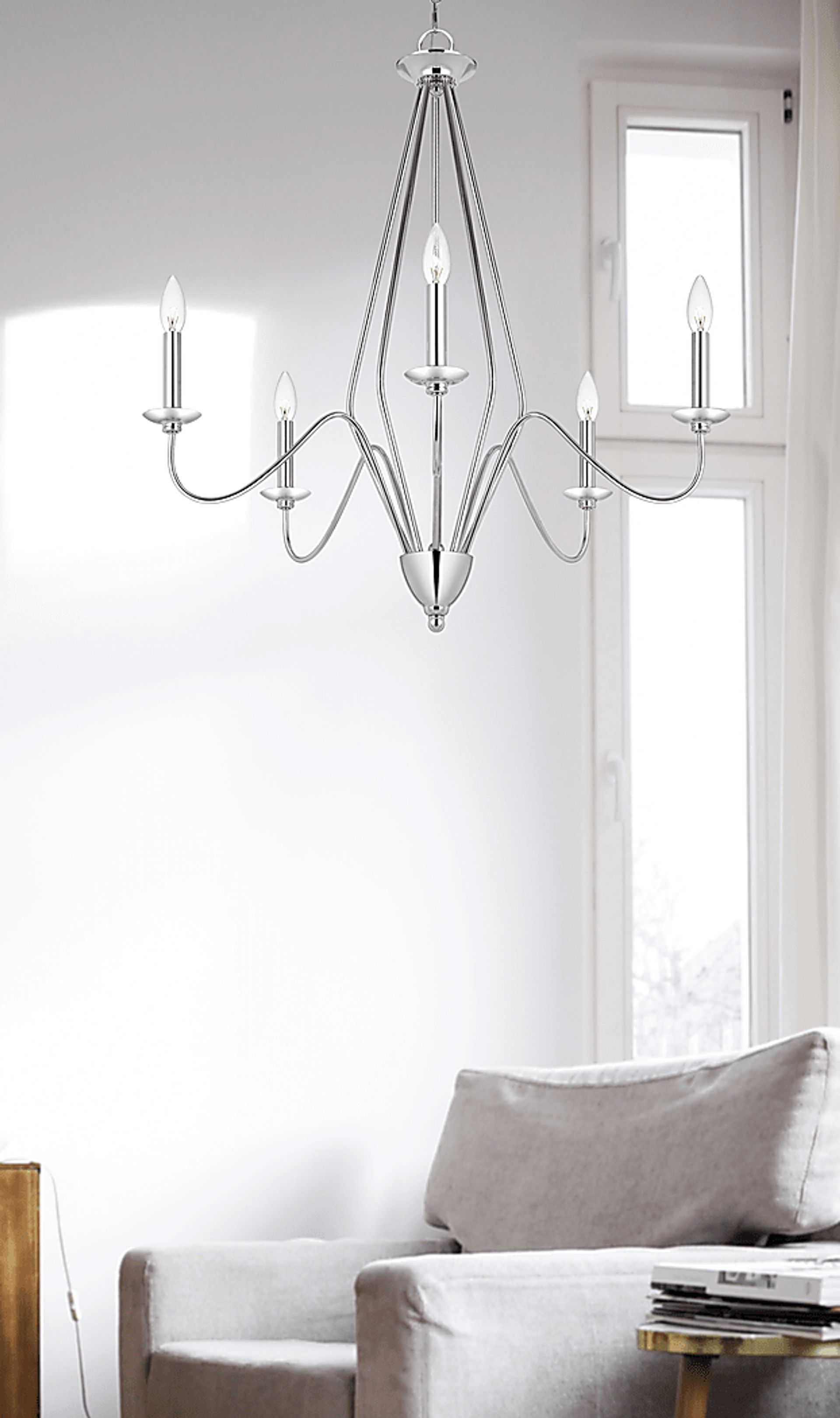 Metron Trail Chrome Chandelier - Image 3