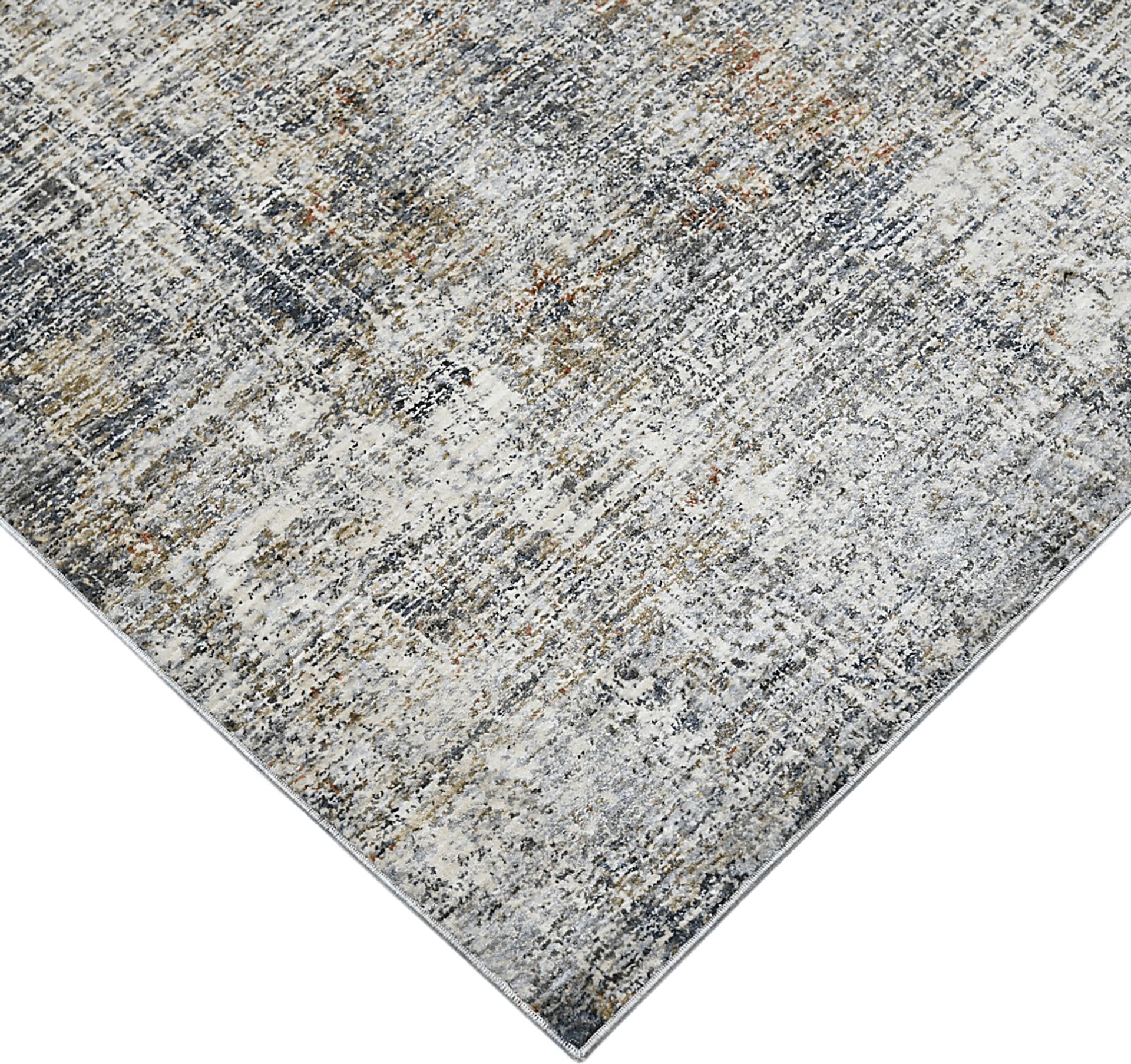 Mezure Gray/Orange 7'10 x 9'10 Rug - Image 3