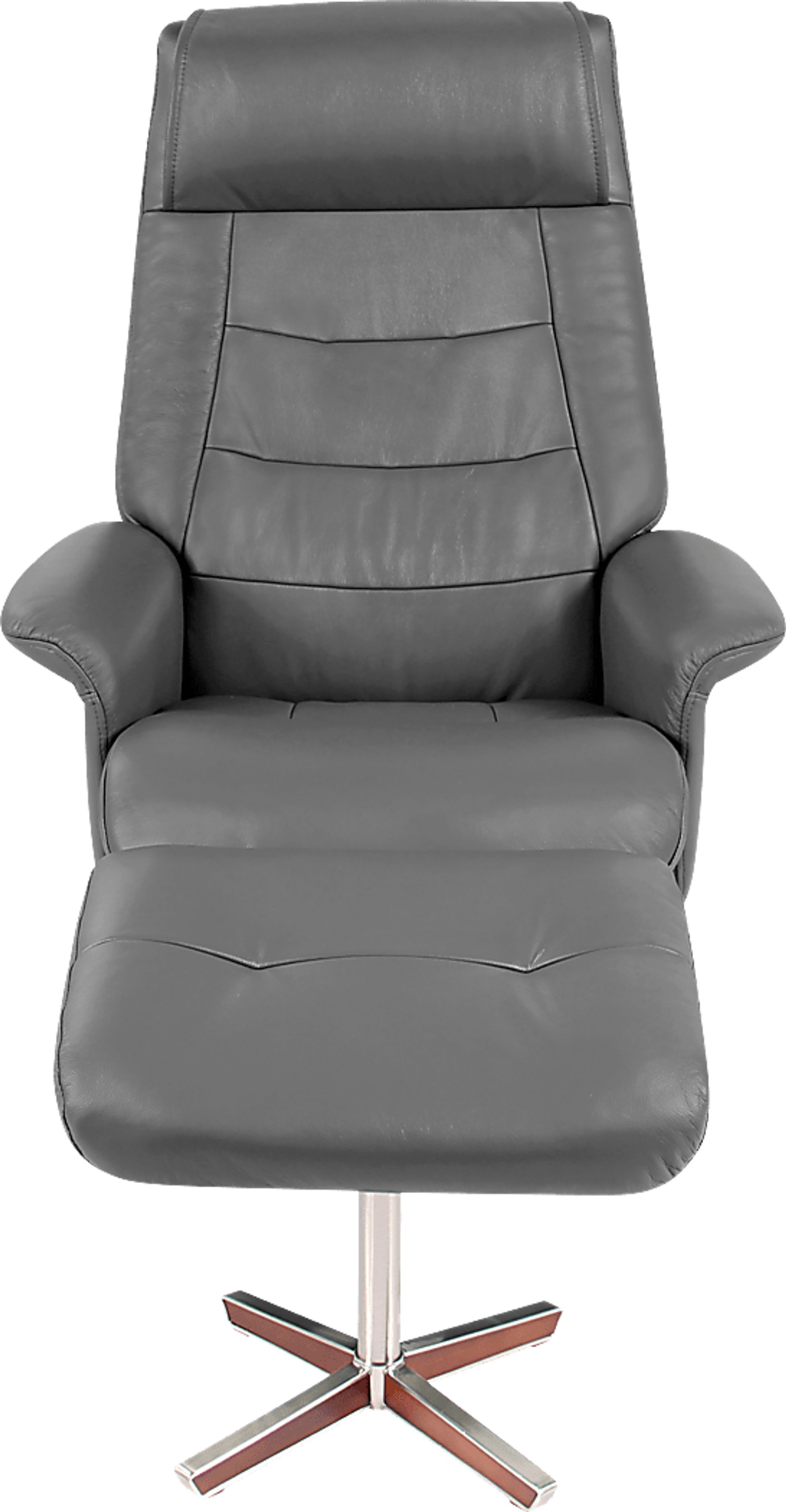 Mial Gray Recliner & Ottoman - Image 2