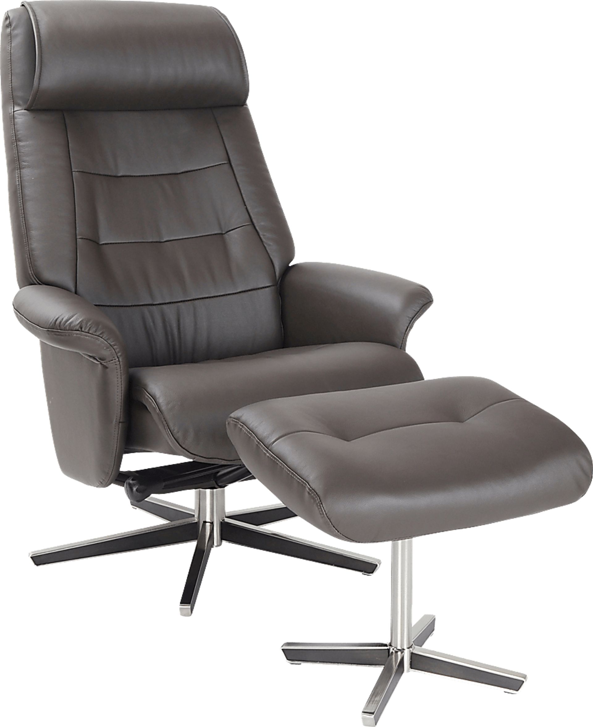 Mial Gray Recliner & Ottoman - Image 1