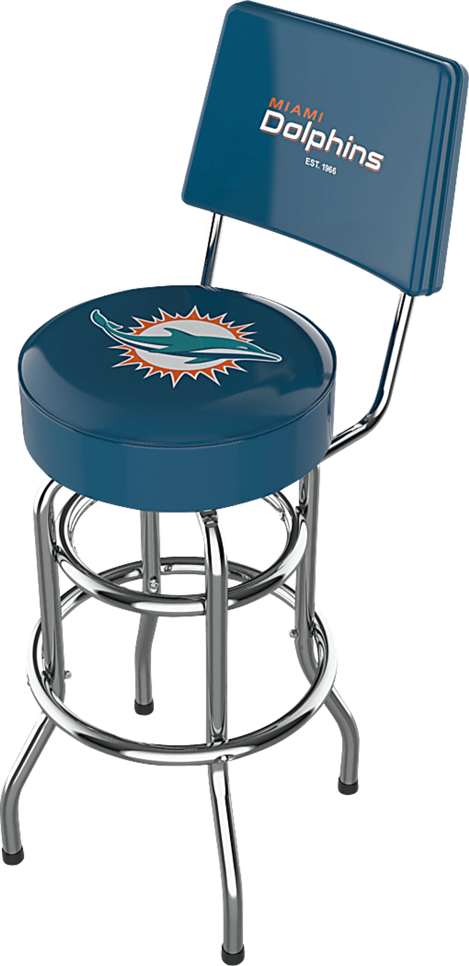 Miami Dolphins Aqua Barstool - Image 1