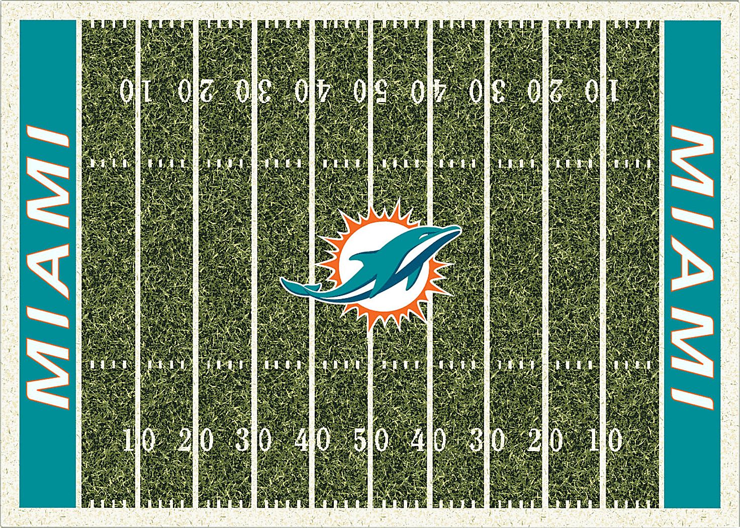 Miami Dolphins Green 4' x 6' Rug