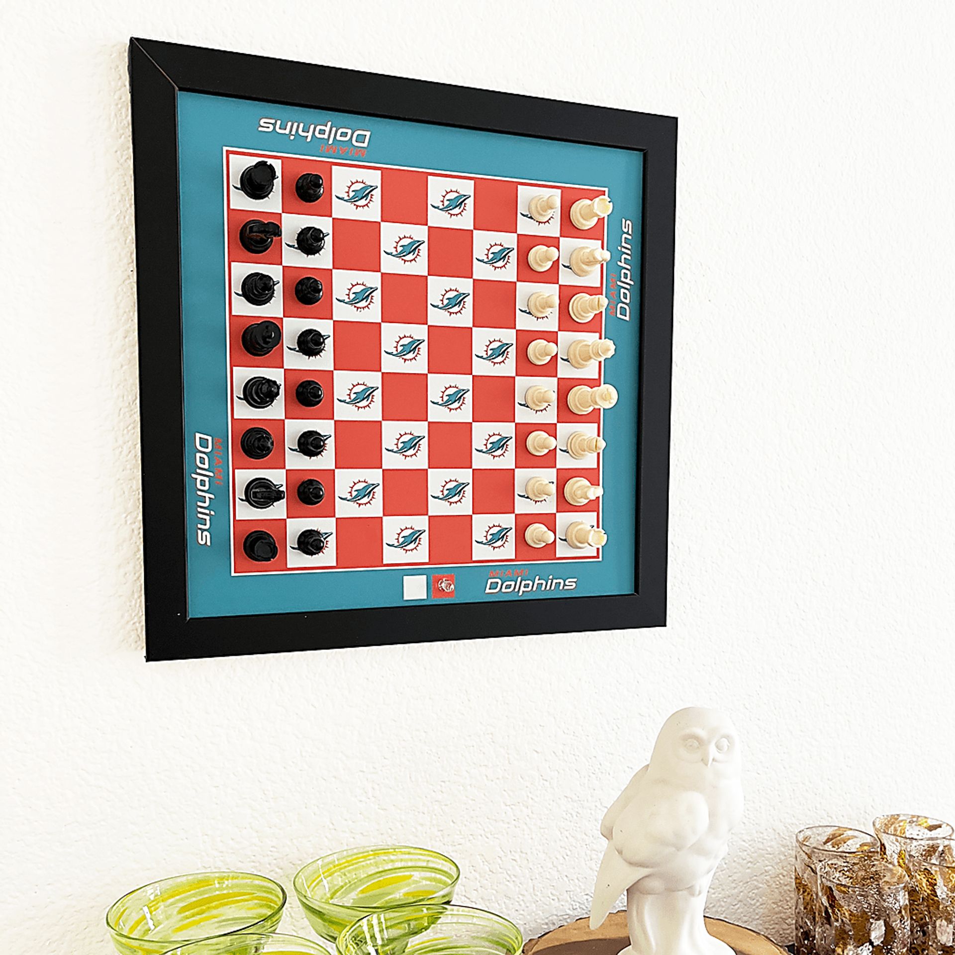 Miami Dolphins Wall Chess Set - Image 2